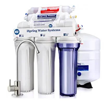 iSpring RCC7AK 6-Stage Under Sink Reverse Osmosis Drinking Water Filter System, NSF Certified, Superb Taste High Capacity Filtration with Natural pH Alkaline Remineralization
