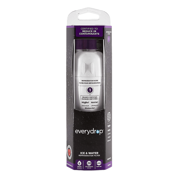 EveryDrop by Whirlpool 10383251 Refrigerator Water Filter 1, EDR1RXD1 (Pack of 1), Purple